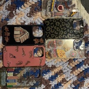 Assorted Decorative Phone Case (Pink, Black, Clear)